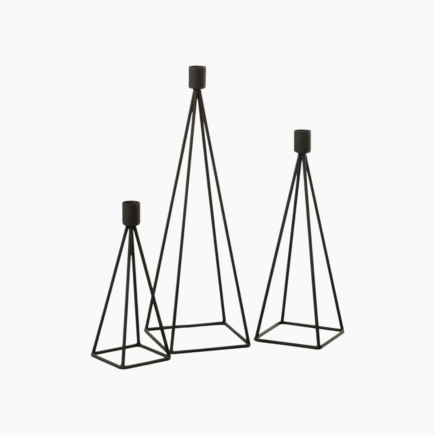 Deco Crush Metal Candle Holder Set of 3