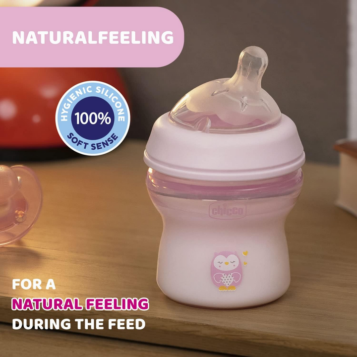 Chicco - Natural feeling 0M+ 150 ml Regular Flow - Pink