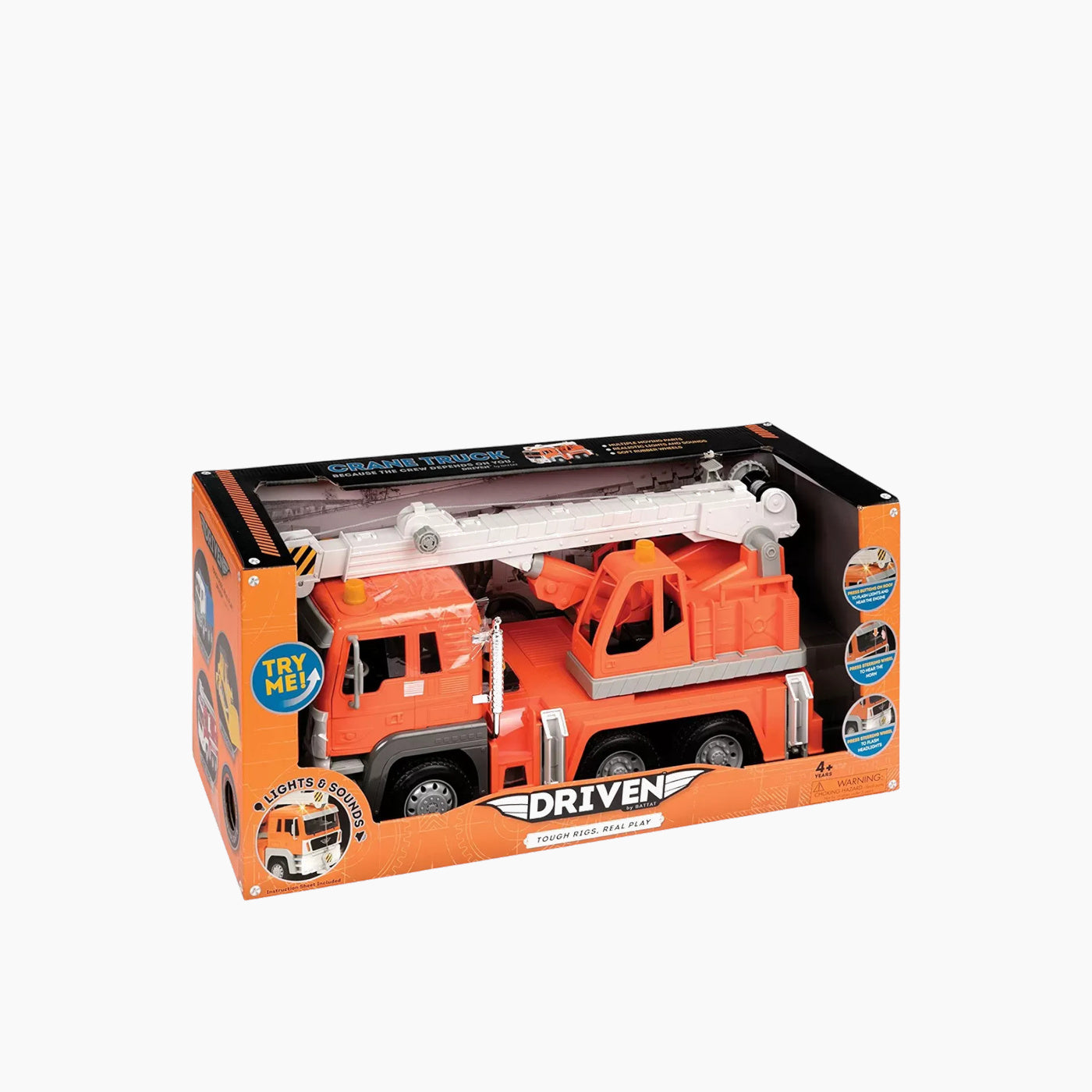 Battat Driven Toy Crane Truck Standard Series Battat Driven Toy Crane Truck Standard Series