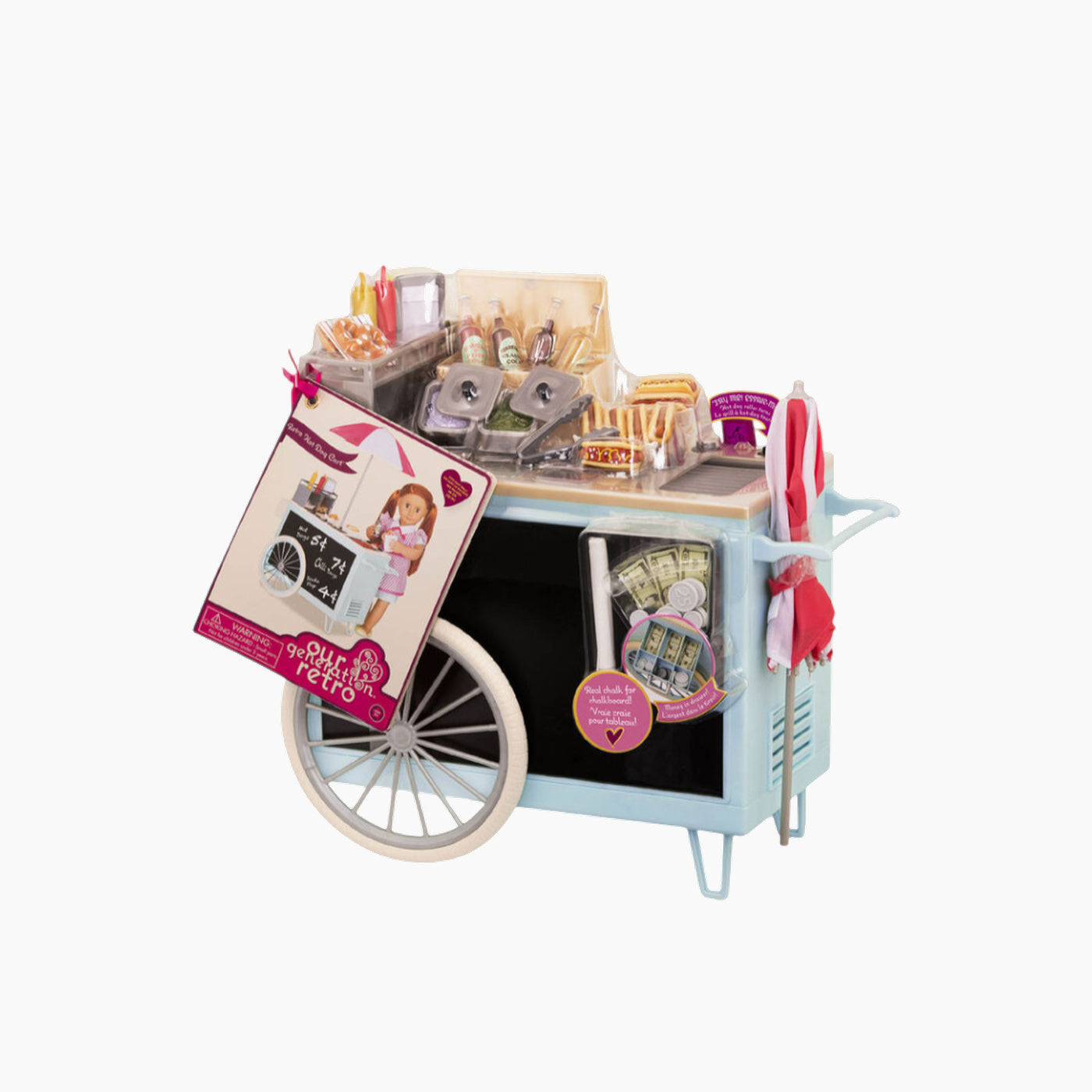 Battat Our Generation Retro Hot Dog Cart Battat Our Generation Retro Hot Dog Cart