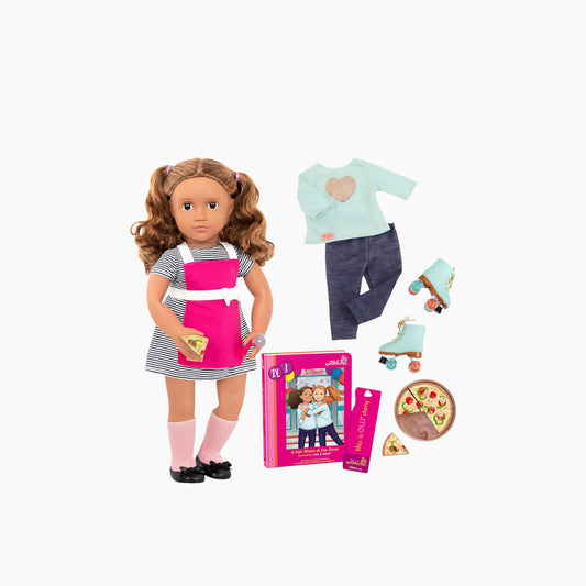 Battat Our Generation Deluxe Isa Diner Doll With Book
