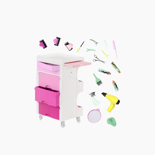 Battat Our Generation Salon Cart With Accessories