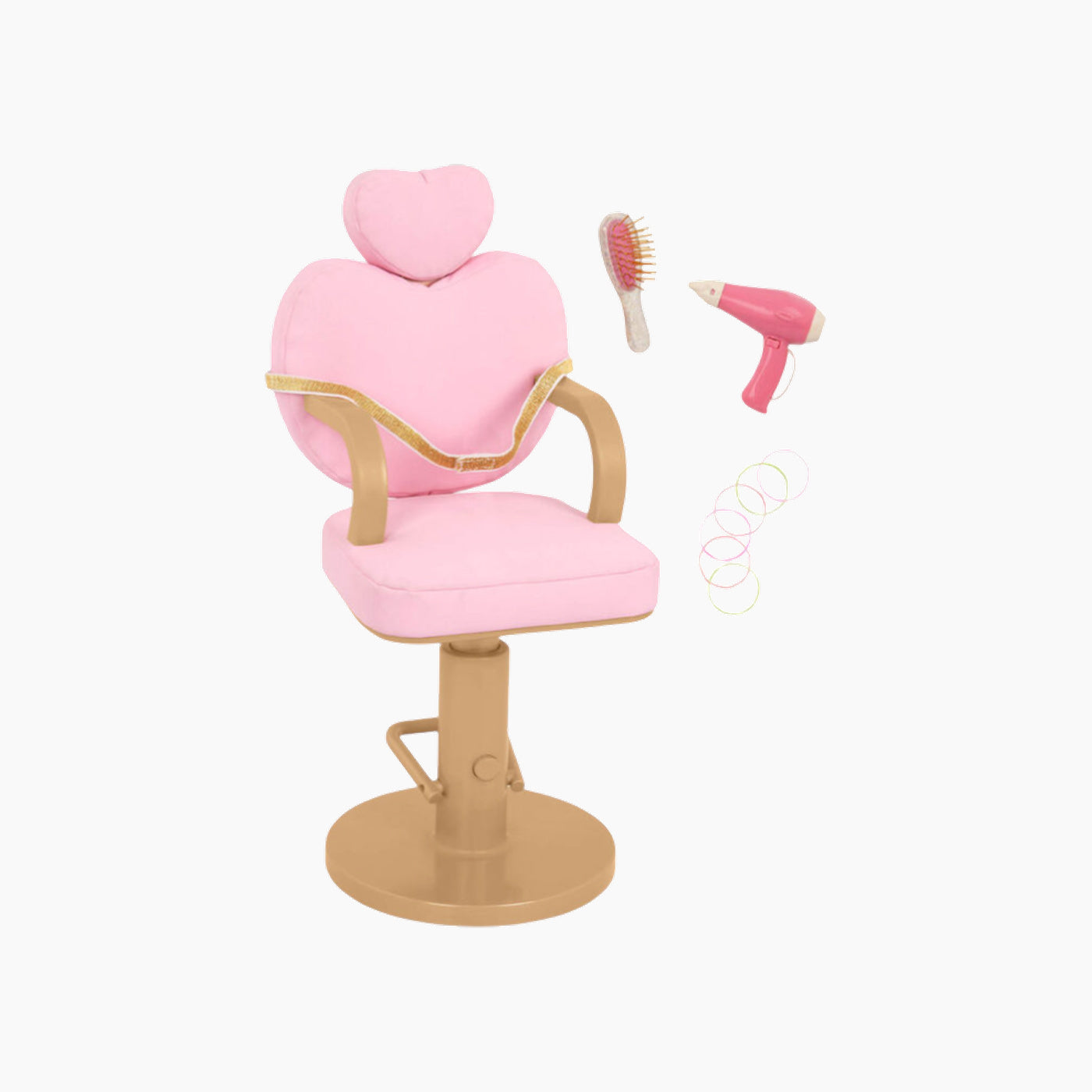Battat Our Generation Heart Shaped Salon Chair And Accessories