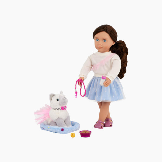 Battat Our Generation Doll & Pet Kitten With Accessories