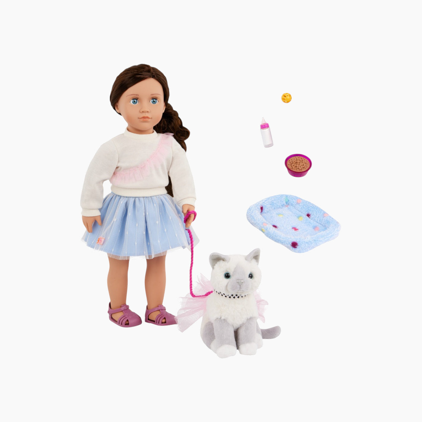 Battat Our Generation Doll & Pet Kitten With Accessories Battat Our Generation Doll & Pet Kitten With Accessories