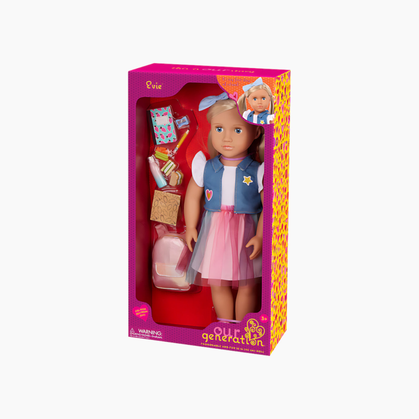 Battat Our Generation Activity Elementary School Doll With Accessories, Evie Battat Our Generation Activity Elementary School Doll With Accessories, Evie