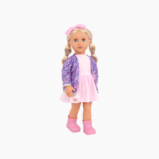 Battat Our Generation Doll With Leopard Print Cardigan, Joana
