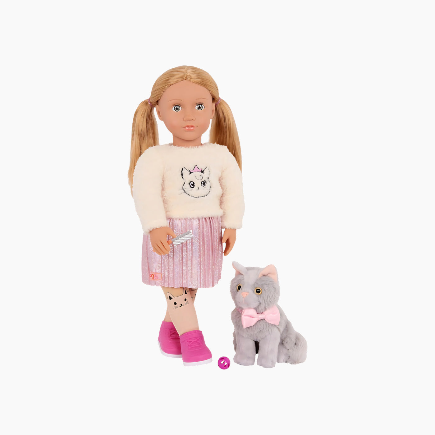 Battat Our Generation Doll With Pet Kitten, Sheela & Sammy