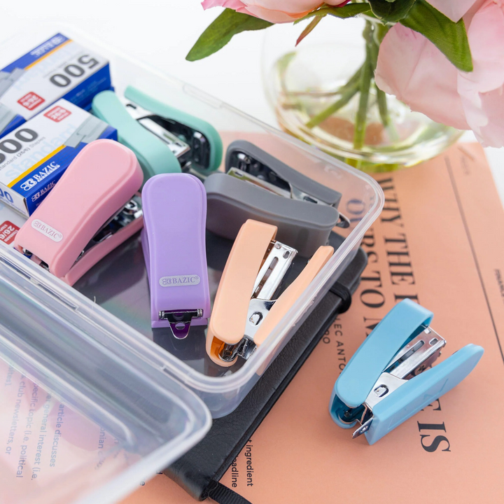 Bazic Pastel Color Standard Stapler - 26/6