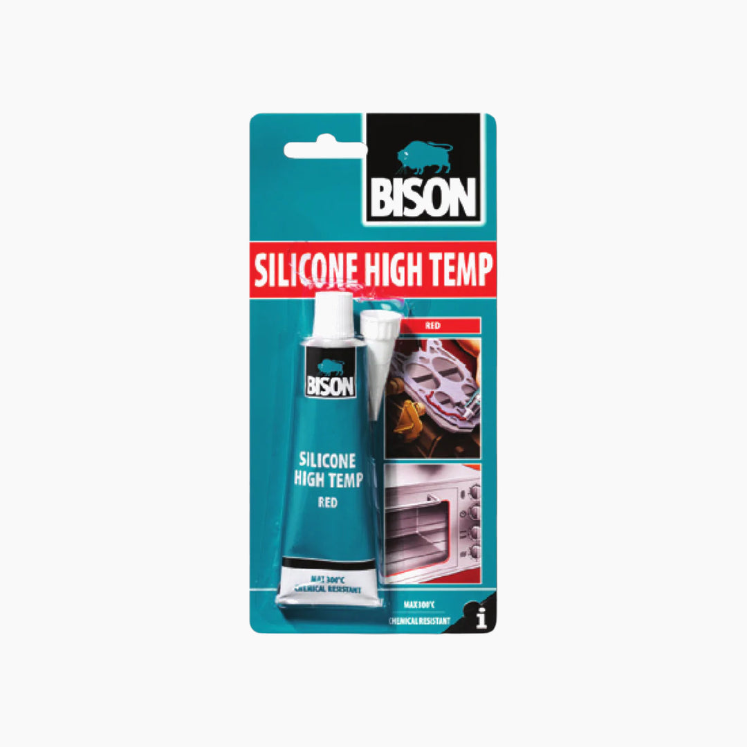 Bison Silicone High Temperature Red Crd 60Ml