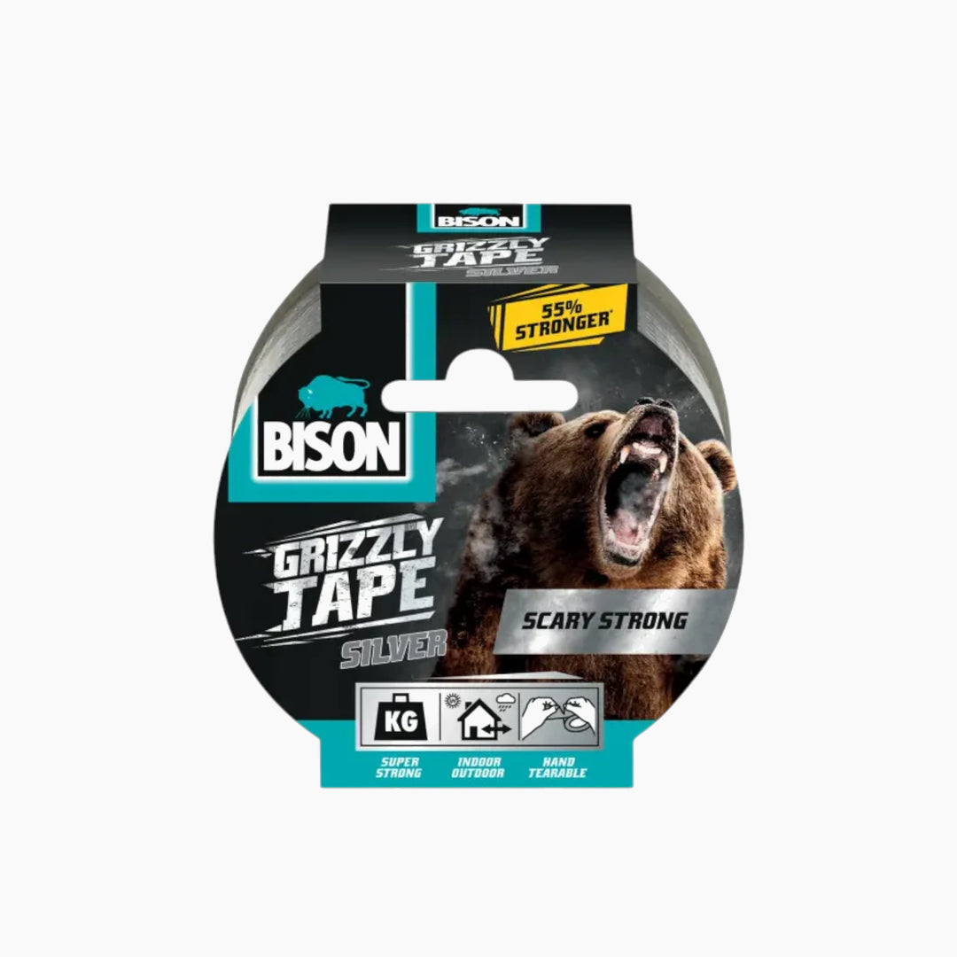 Bison Grizzly Tape Silver 10M *6