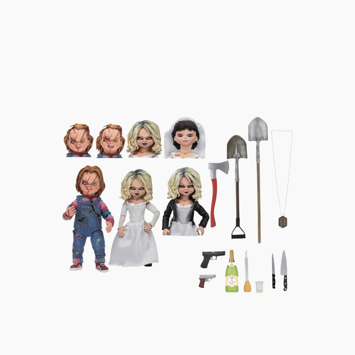NECA Bride of Chucky Chucky &amp; Tiffany Ultimate Action Figure 2-Pack