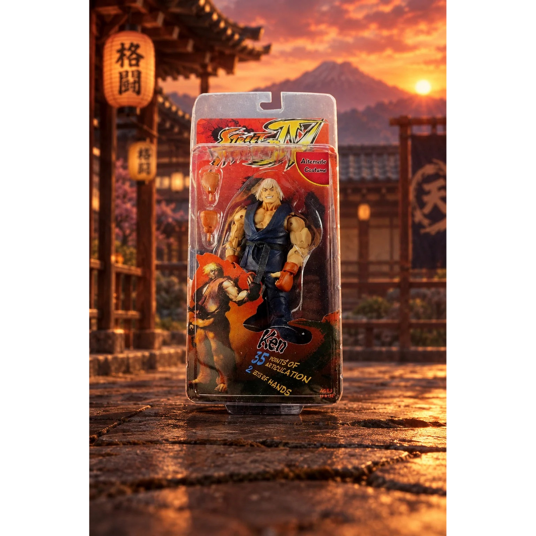 NECA Street Fighter Ken Masters Action Figure - Blue Costume