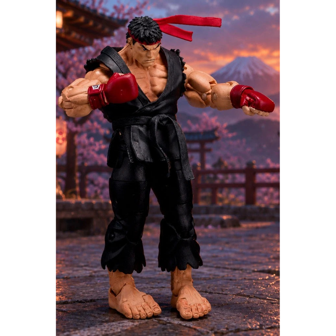 NECA Street Fighter Ryu Action Figure - Black Costume