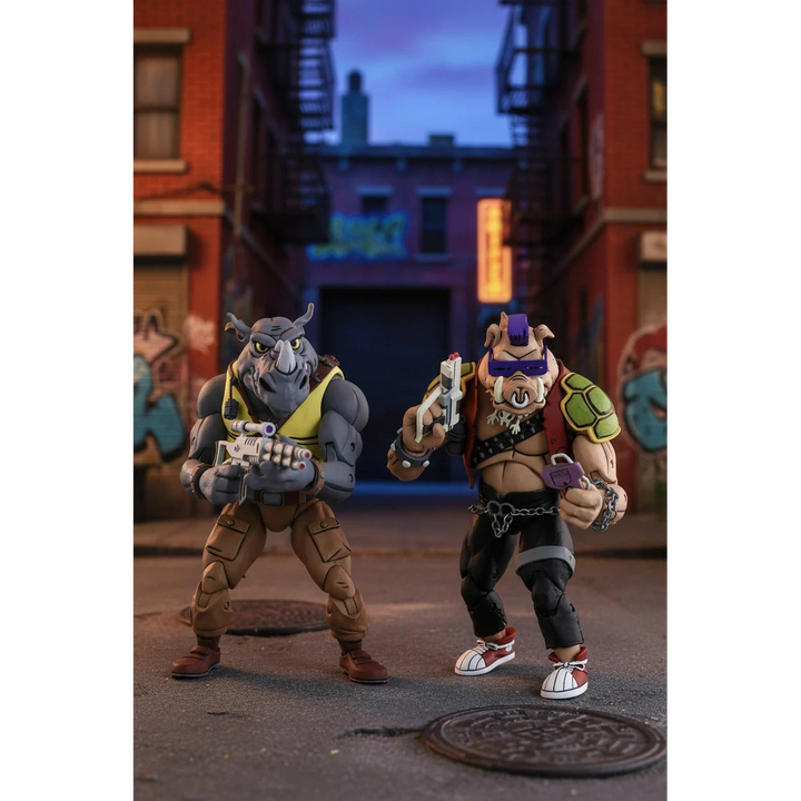NECA TMNT Cartoon Bebop &amp; Rocksteady 2-Pack