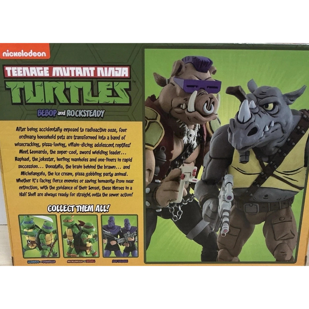 NECA TMNT Cartoon Bebop &amp; Rocksteady 2-Pack