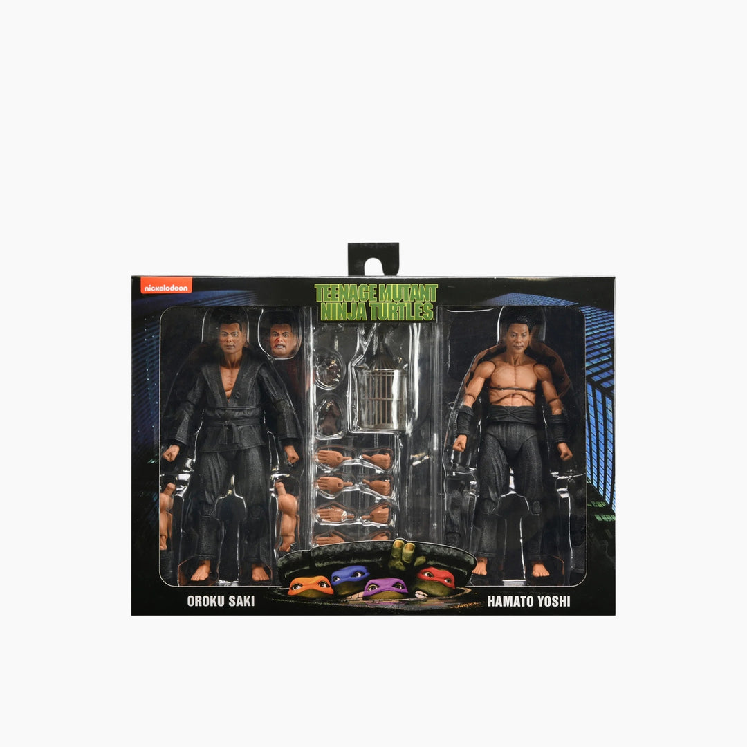 NECA Teenage Mutant Ninja Turtles Oroku Saki and Hamato Yoshi Action Figure Set