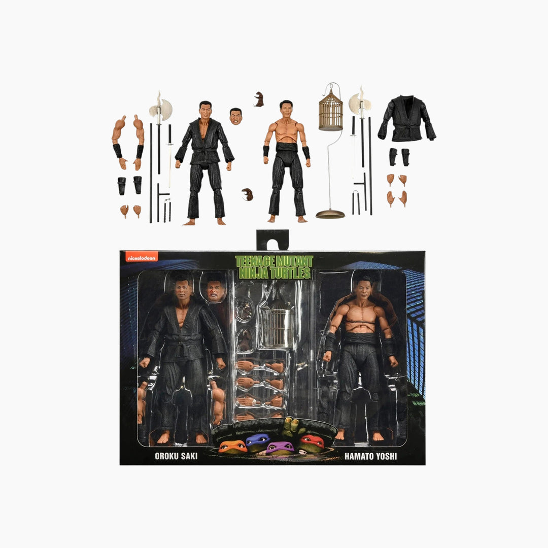 NECA Teenage Mutant Ninja Turtles Oroku Saki and Hamato Yoshi Action Figure Set