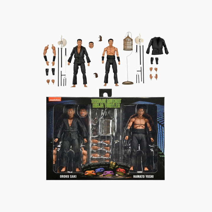 NECA Teenage Mutant Ninja Turtles Oroku Saki and Hamato Yoshi Action Figure Set
