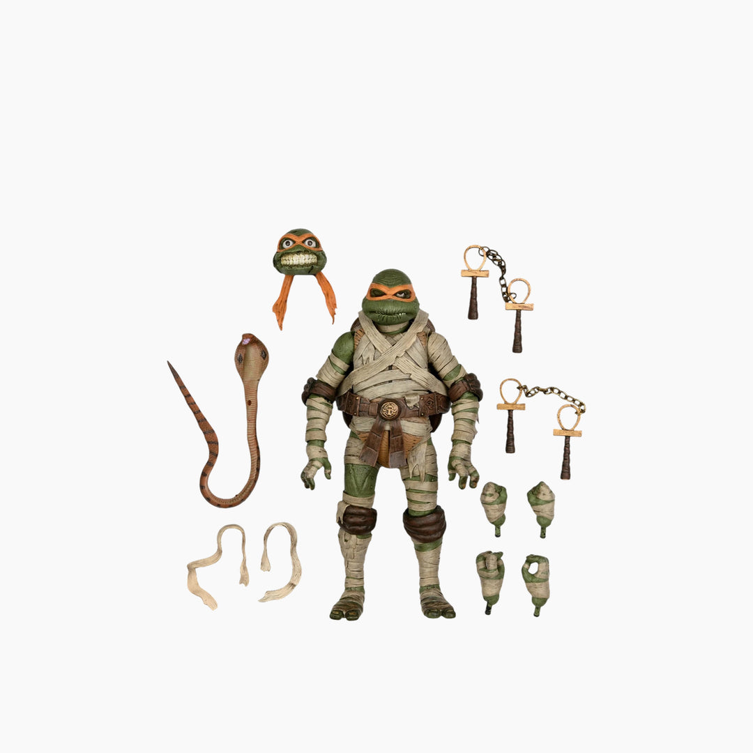 NECA Teenage Mutant Ninja Turtles x Universal Monsters Michelangelo as The Mummy Ultimate Action Figure