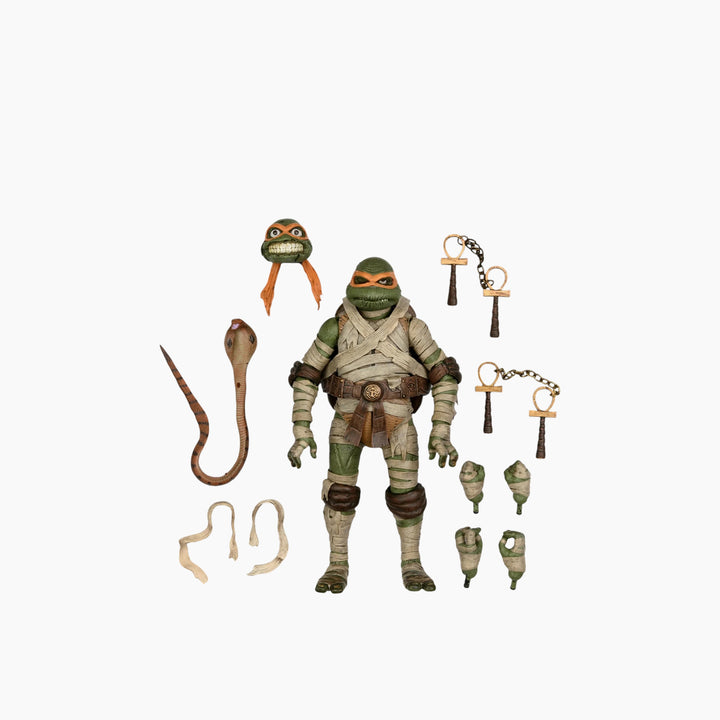 NECA Teenage Mutant Ninja Turtles x Universal Monsters Michelangelo as The Mummy Ultimate Action Figure