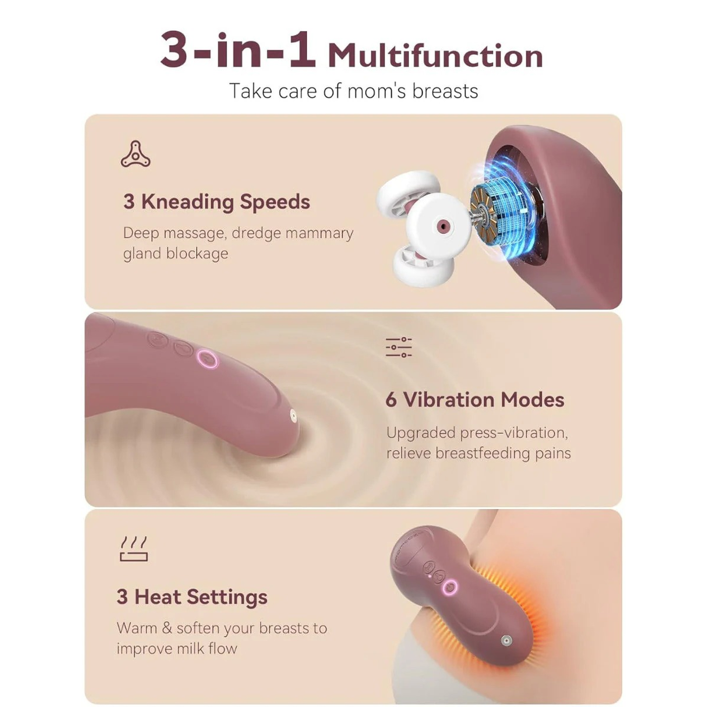MOMCOZY 3-In-1 Lactation Massager MOMCOZY 3-In-1 Lactation Massager