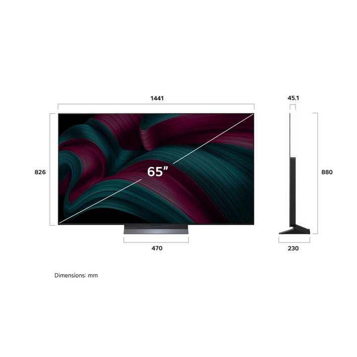 LG 65 inch OLED evo AI C5 4K 144Hz Smart TV AI Magic