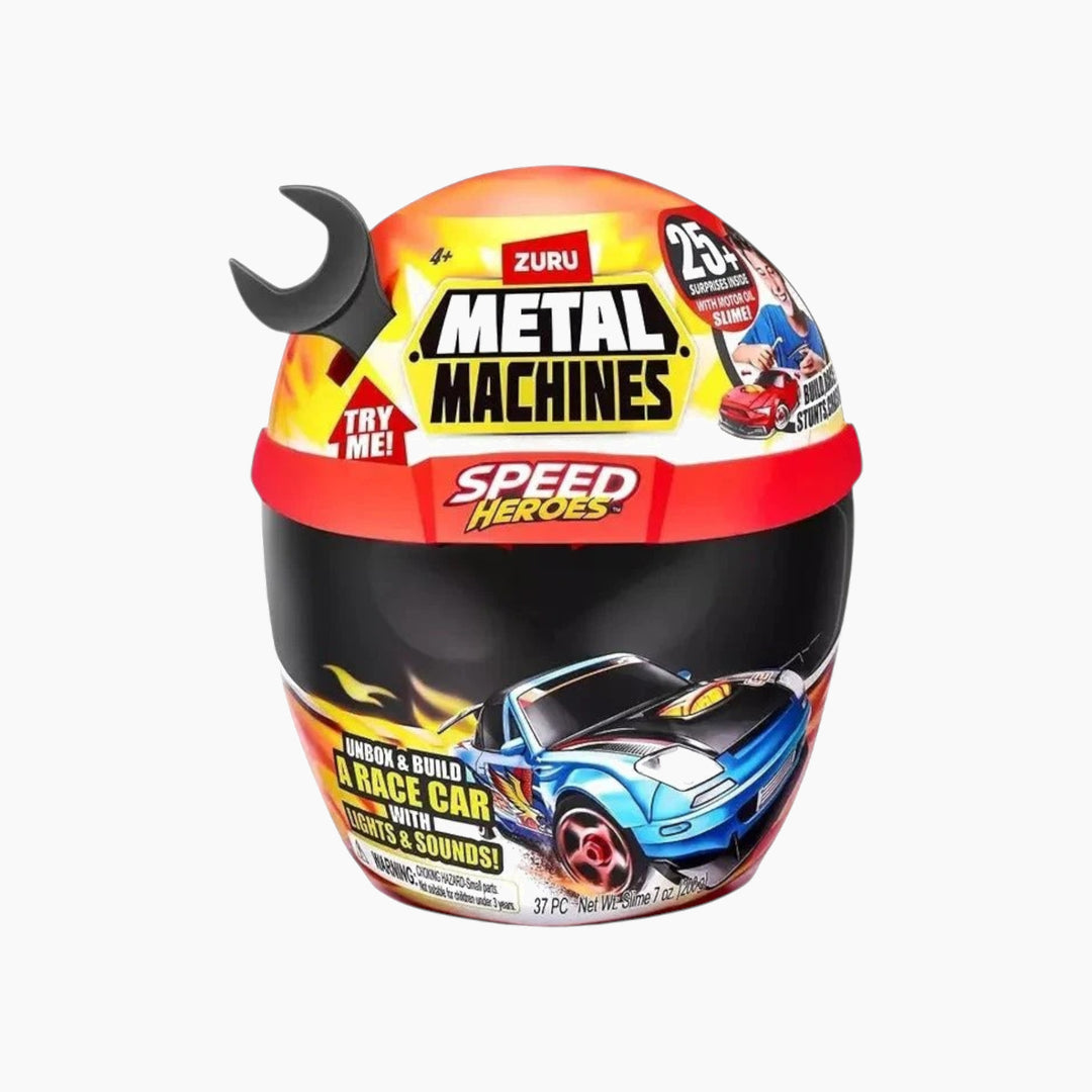 Zuru Metal Machines Speed Heroes Helmet Playset Series 1 race car playset