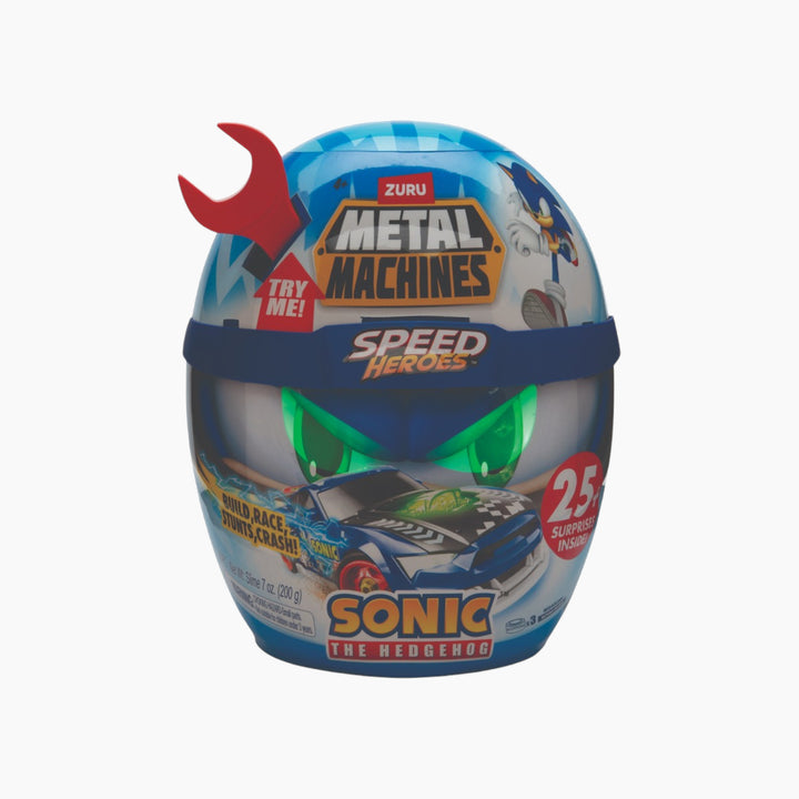 Zuru Metal Machines Sonic The Hedgehog Speed Heroes Helmet Playset Assortment with over 25 surprises