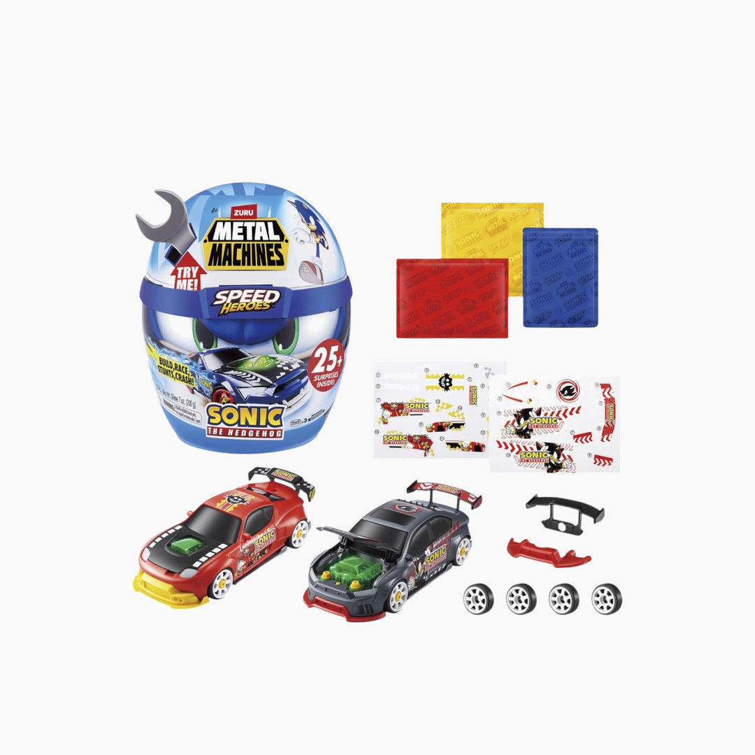 Zuru Metal Machines Sonic The Hedgehog Speed Heroes Helmet Playset Assortment with over 25 surprises