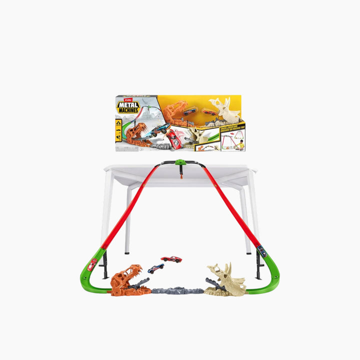 Zuru Metal Machines Smash And Crash Dino Playset Series 1 with two cars and dino obstacles