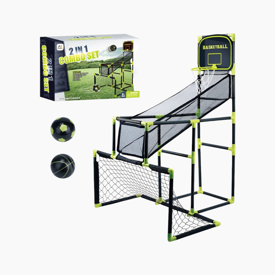 Aojie 2 In 1 Combo Set Basketball Soccer Set