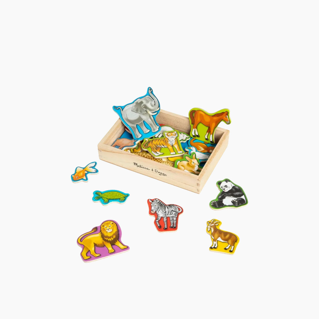 Melissa &amp; Doug wooden animal magnets, multi-color