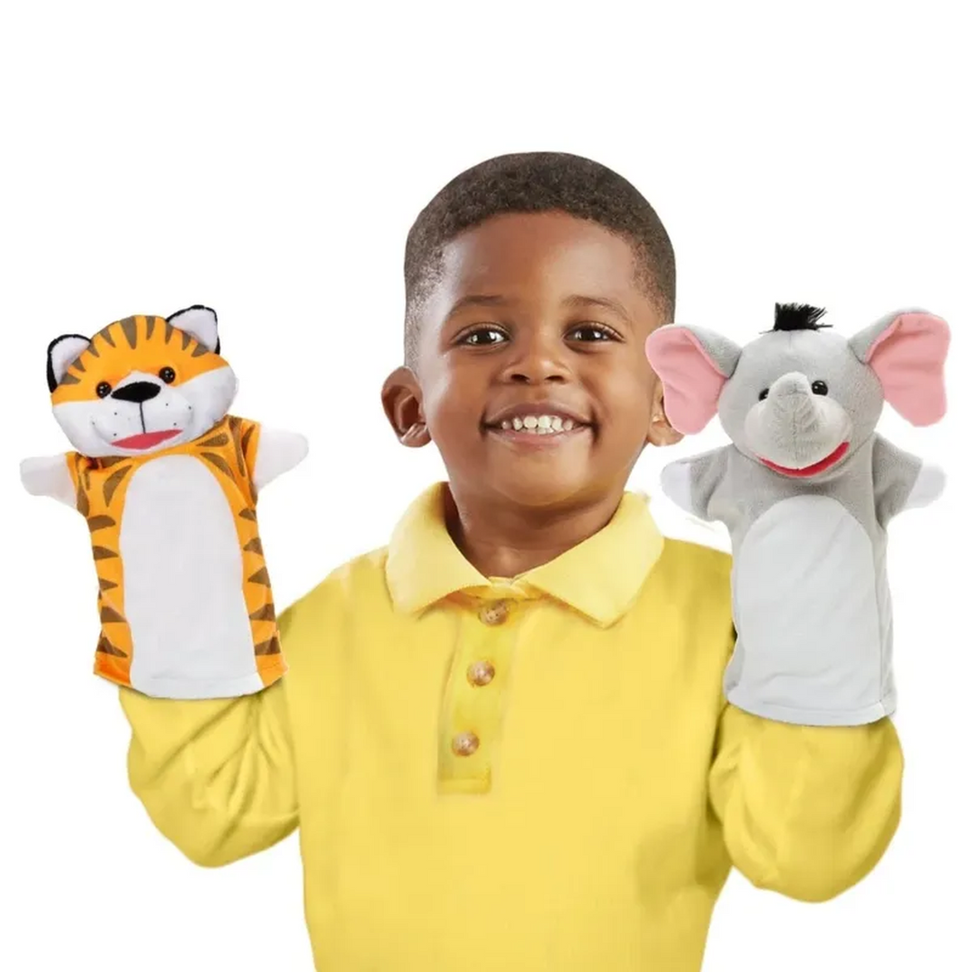 Melissa &amp; Doug Safari Buddies hand puppets set