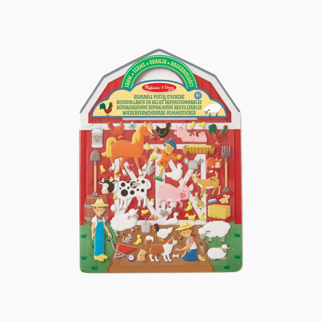 Melissa &amp; Doug Reusable Puffy Stickers- Farm