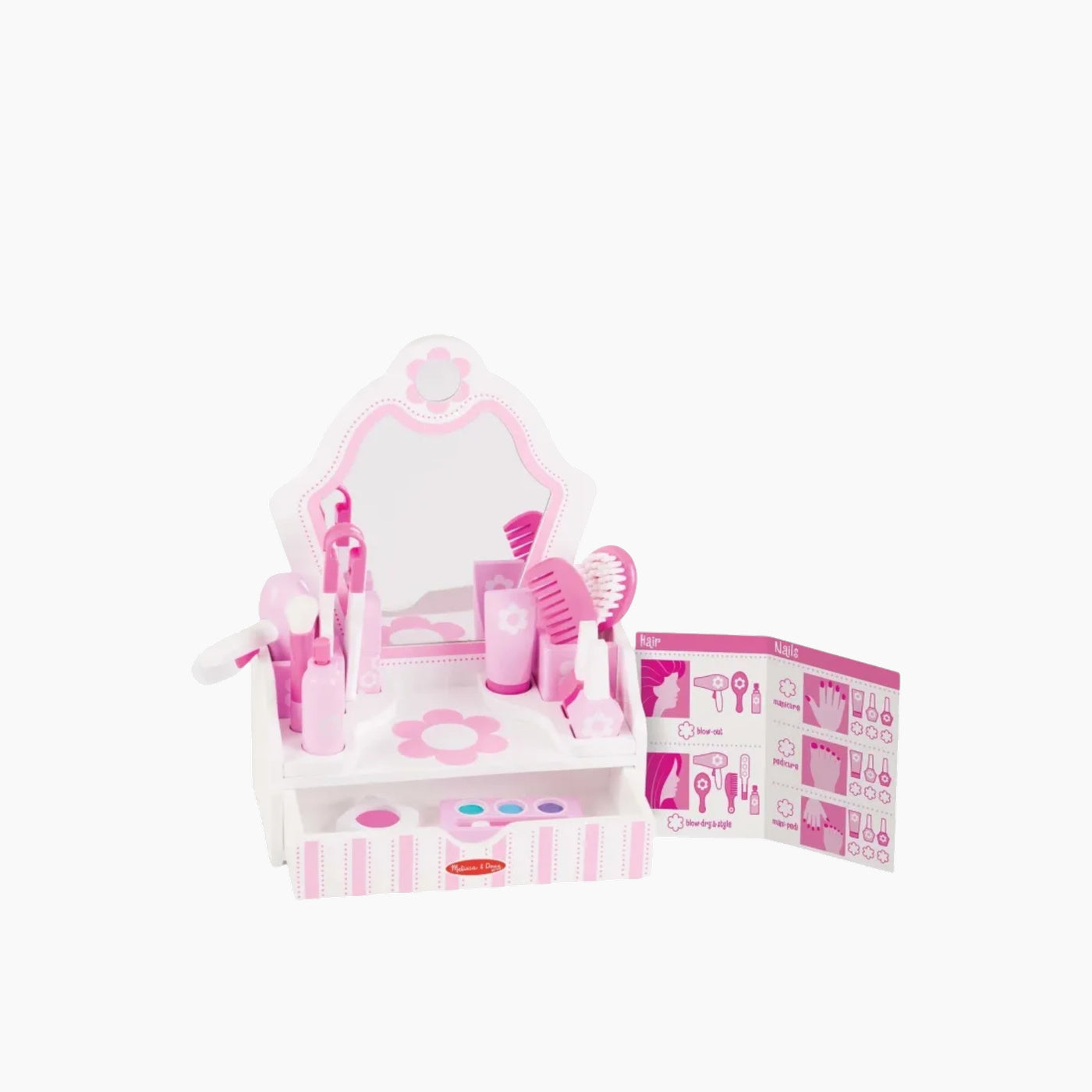 Melissa & Doug Wooden Beauty Salon Play Set with 18 pieces