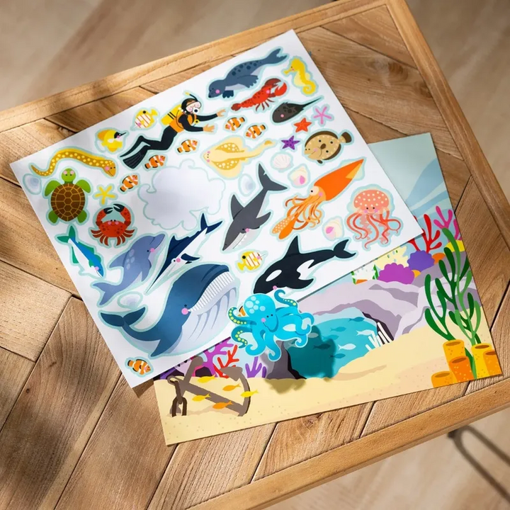 Melissa &amp; Doug reusable sticker pad with five habitats