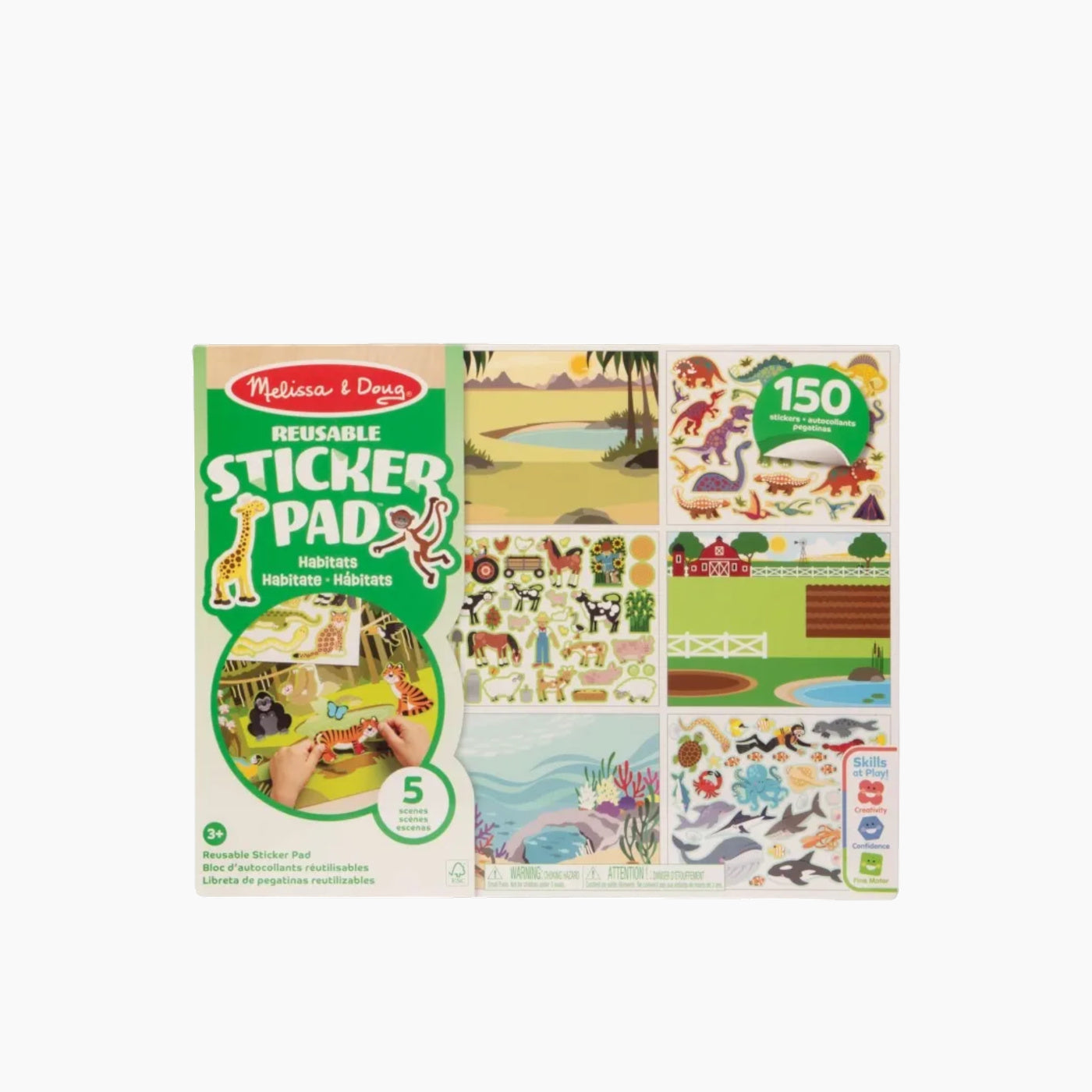 Melissa & Doug Reusable Sticker Pad- Habitats activity pad