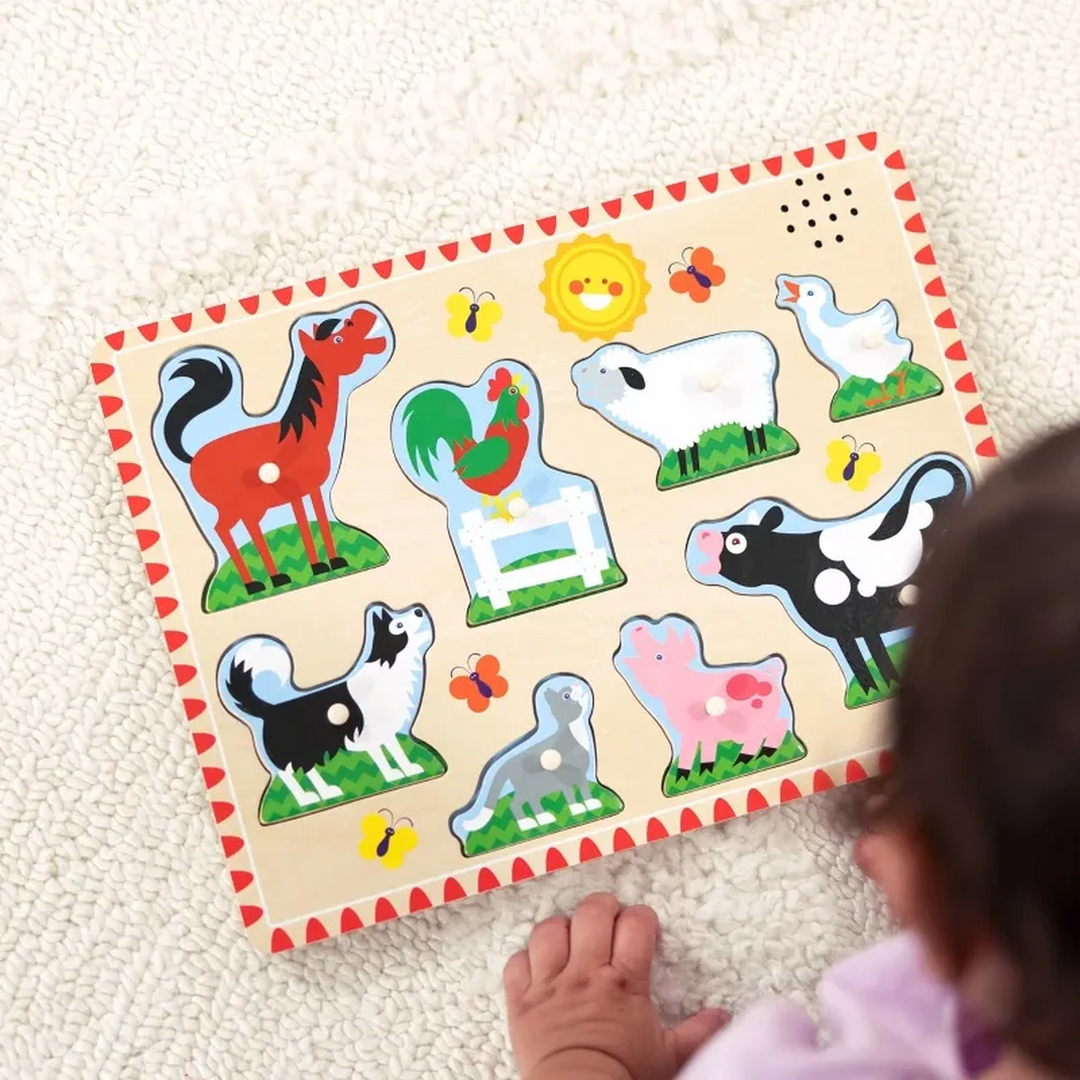 Melissa &amp; Doug Farm Animals Sound Puzzle- 8 Pieces