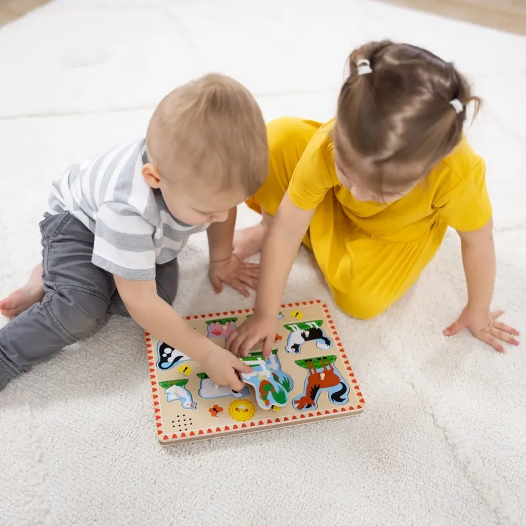 Melissa &amp; Doug Farm Animals Sound Puzzle- 8 Pieces
