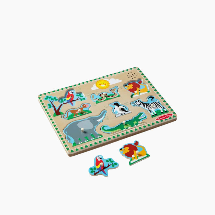 Melissa &amp; Doug Zoo Animals Sound Puzzle- 8 Pieces