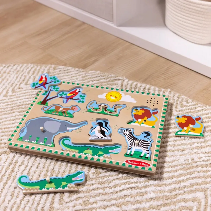Melissa &amp; Doug Zoo Animals Sound Puzzle- 8 Pieces