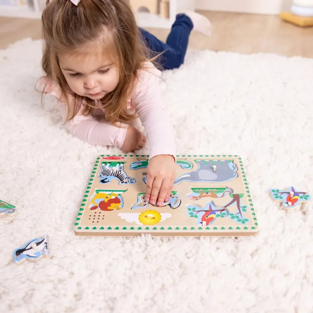 Melissa &amp; Doug Zoo Animals Sound Puzzle- 8 Pieces
