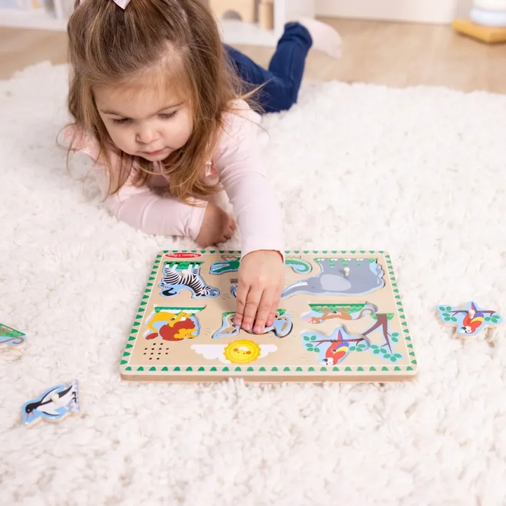 Melissa &amp; Doug Zoo Animals Sound Puzzle- 8 Pieces