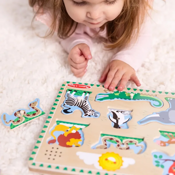 Melissa &amp; Doug Zoo Animals Sound Puzzle- 8 Pieces