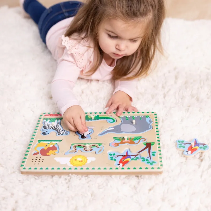 Melissa &amp; Doug Zoo Animals Sound Puzzle- 8 Pieces