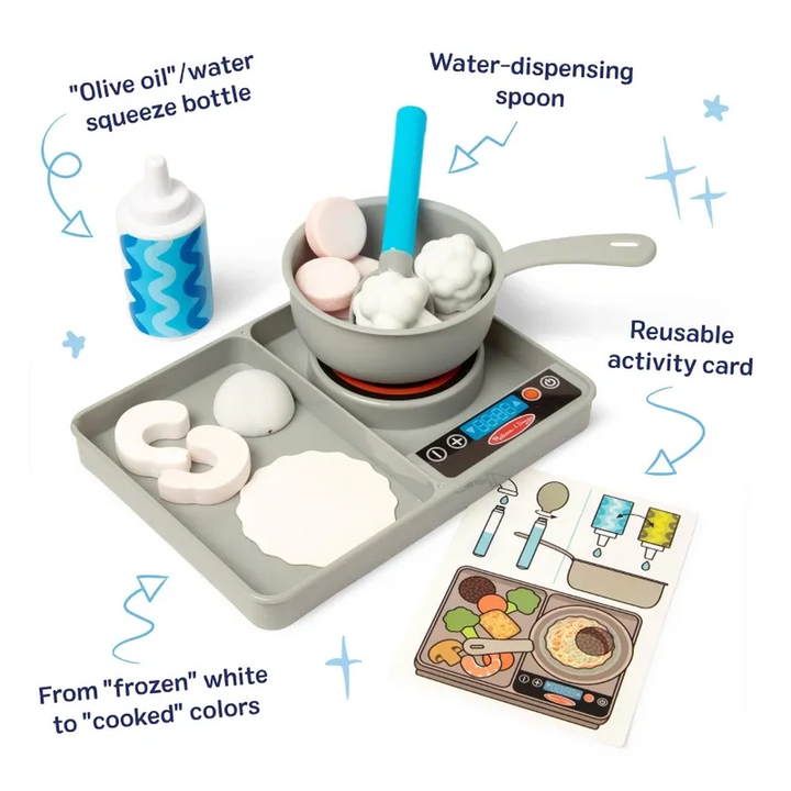 Melissa &amp; Doug Water Wow! Simmer &amp; Stir Stove Top Play Set
