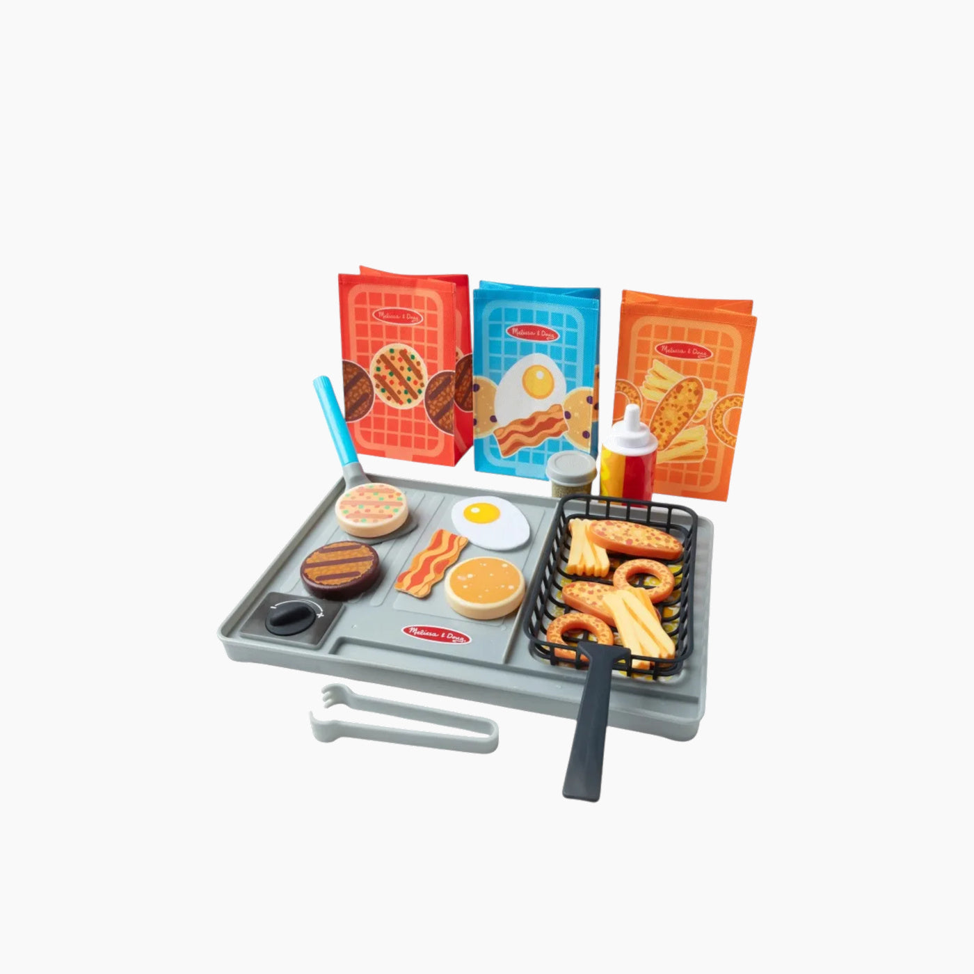 Melissa & Doug Water Wow! Flip & Fry Grill Play Set with color-changing food