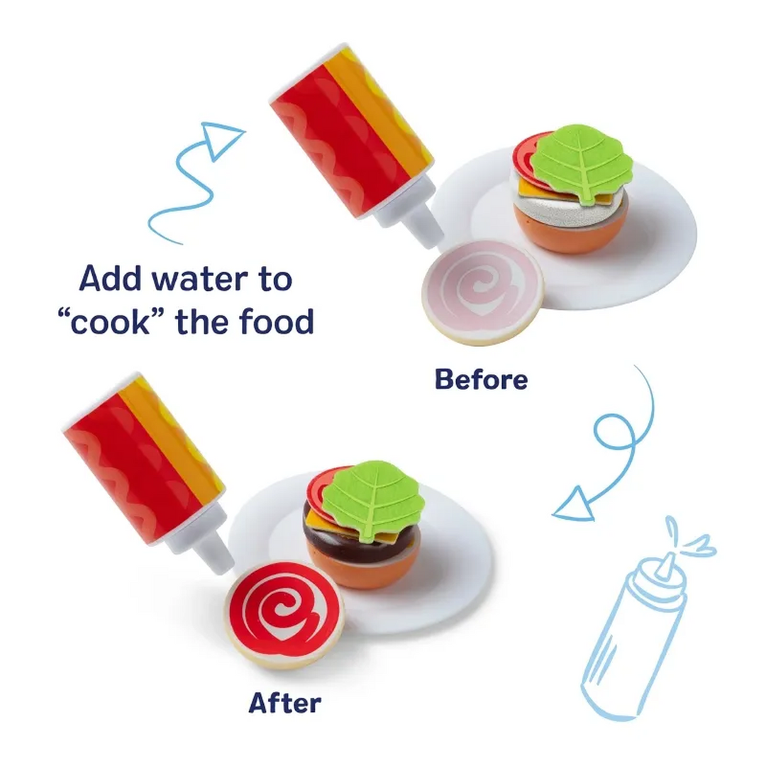 Melissa &amp; Doug Water Wow! Flip &amp; Fry Grill Play Set with color-changing play food