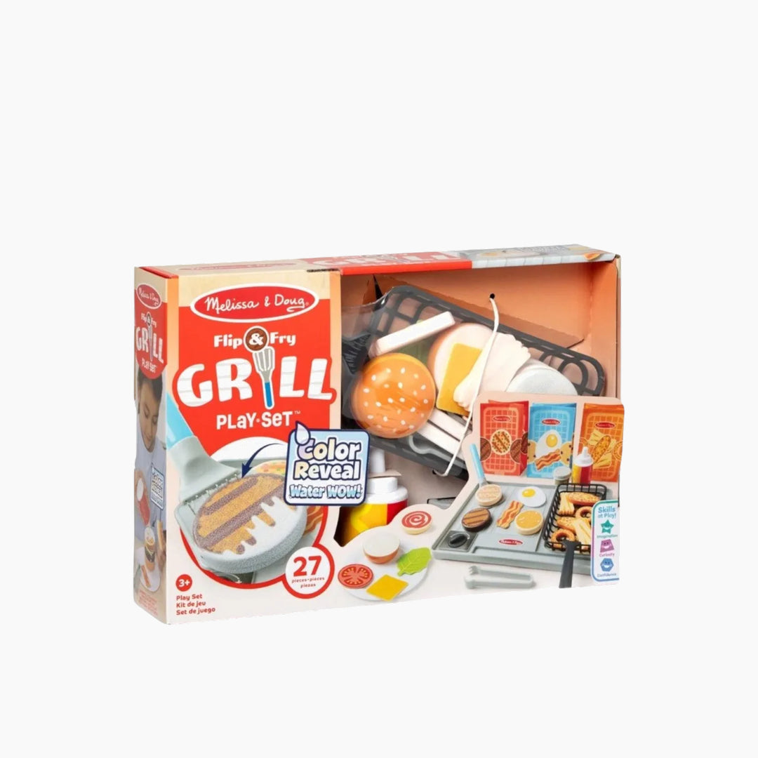 Melissa &amp; Doug Water Wow! Flip &amp; Fry Grill Play Set with color-changing food